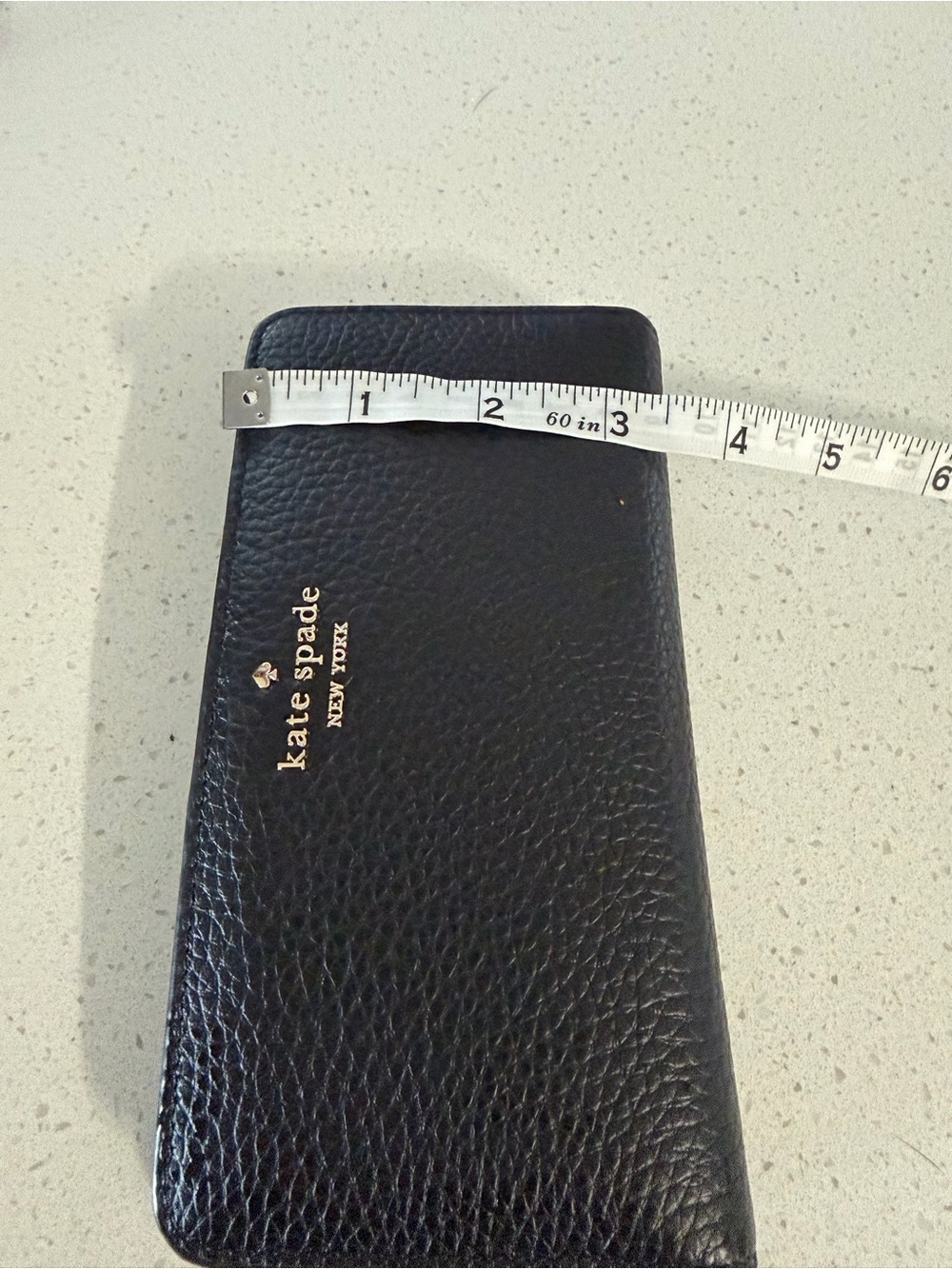 kate spade black pebbled leather wallet - Picture 5 of 5